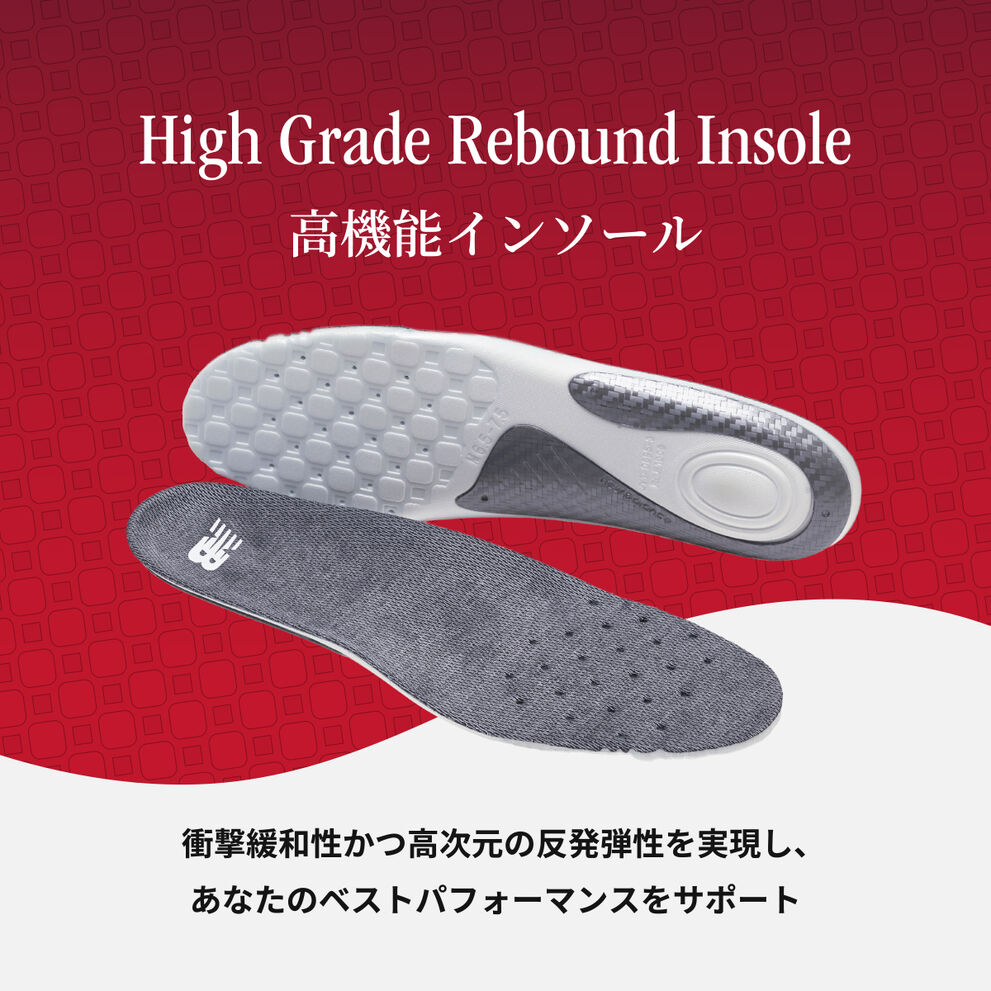 High Grade Rebound Insole　高機能インソール　衝撃緩和性かつ高次元の反発弾性を実現し、あなたのベストパフォーマンスをサポート