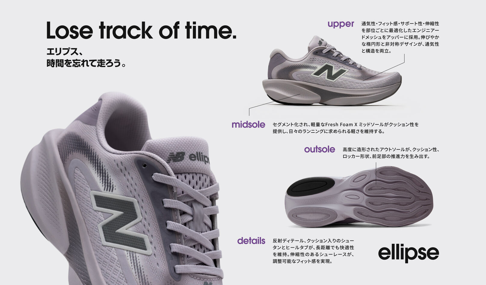 ellipse Lose track of time. エリプス、時間を忘れて走ろう。　機能紹介