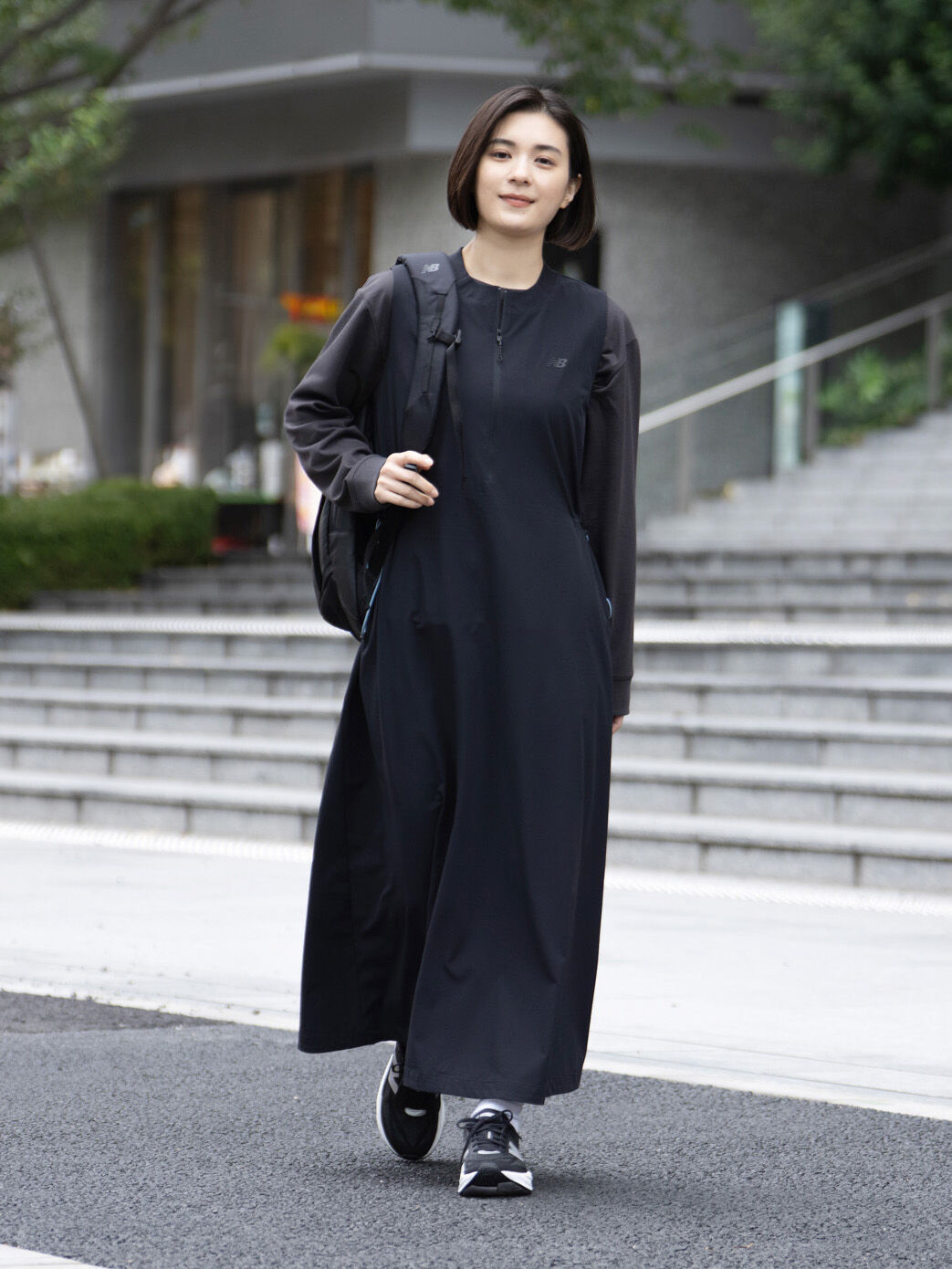 NB GREY ロングドレス