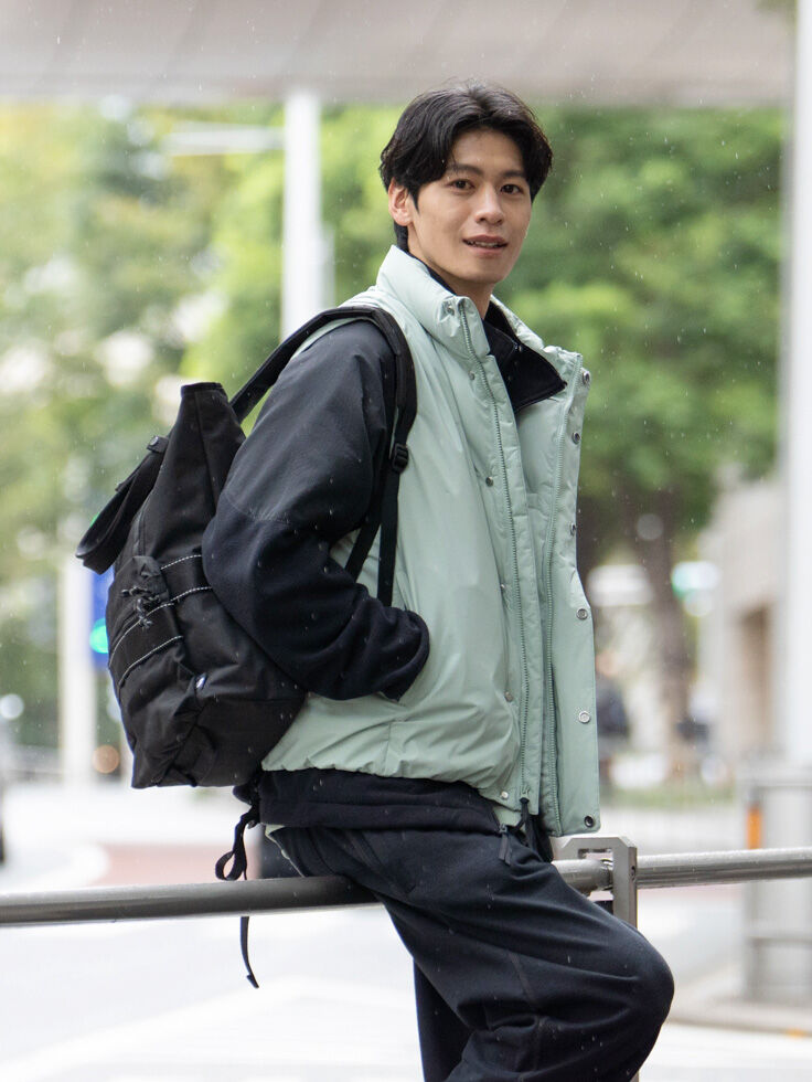 NB GREY ダウン ベスト