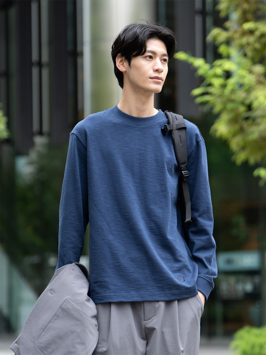 NB GREY ロングスリーブ