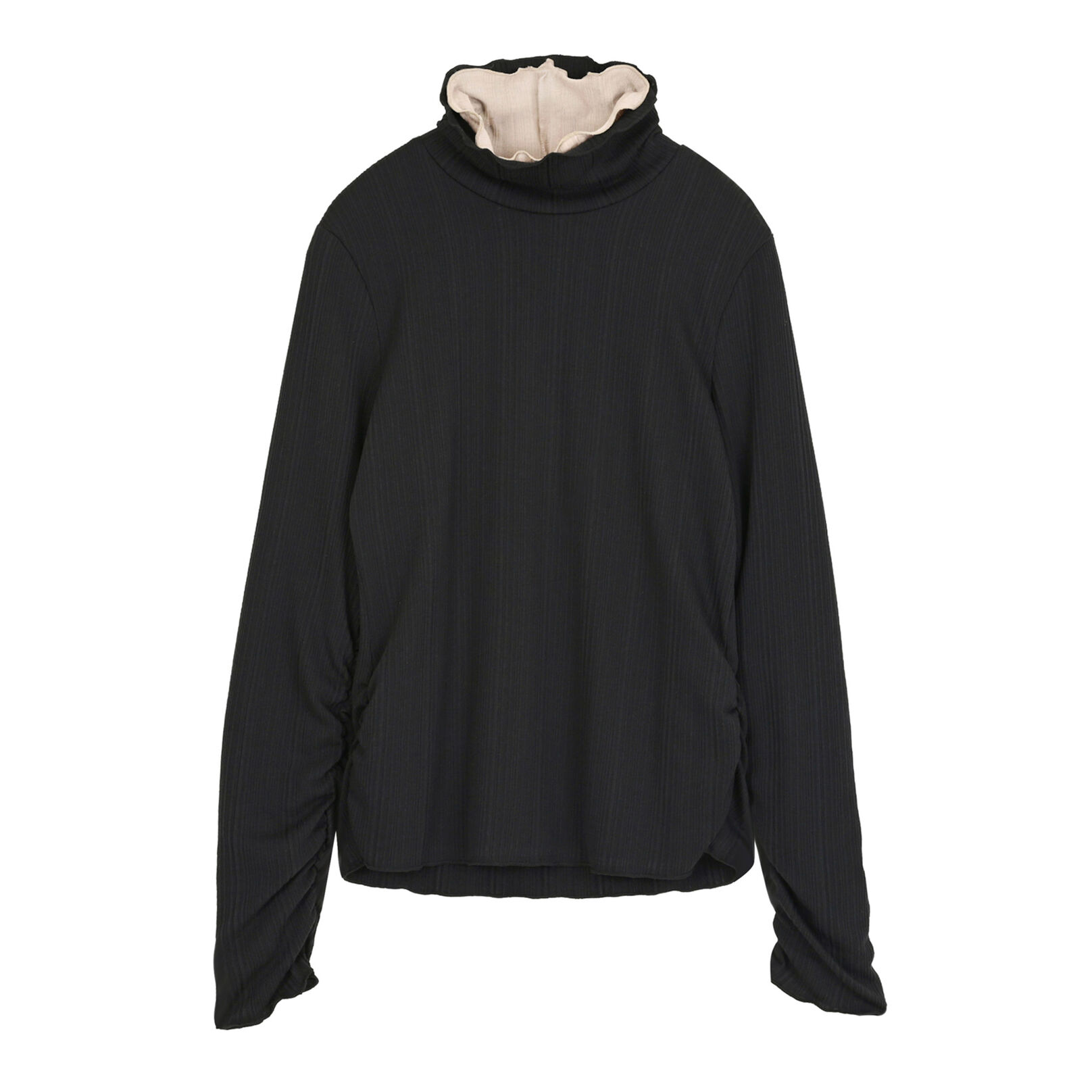 NB GREY カラーブロック長袖トップ