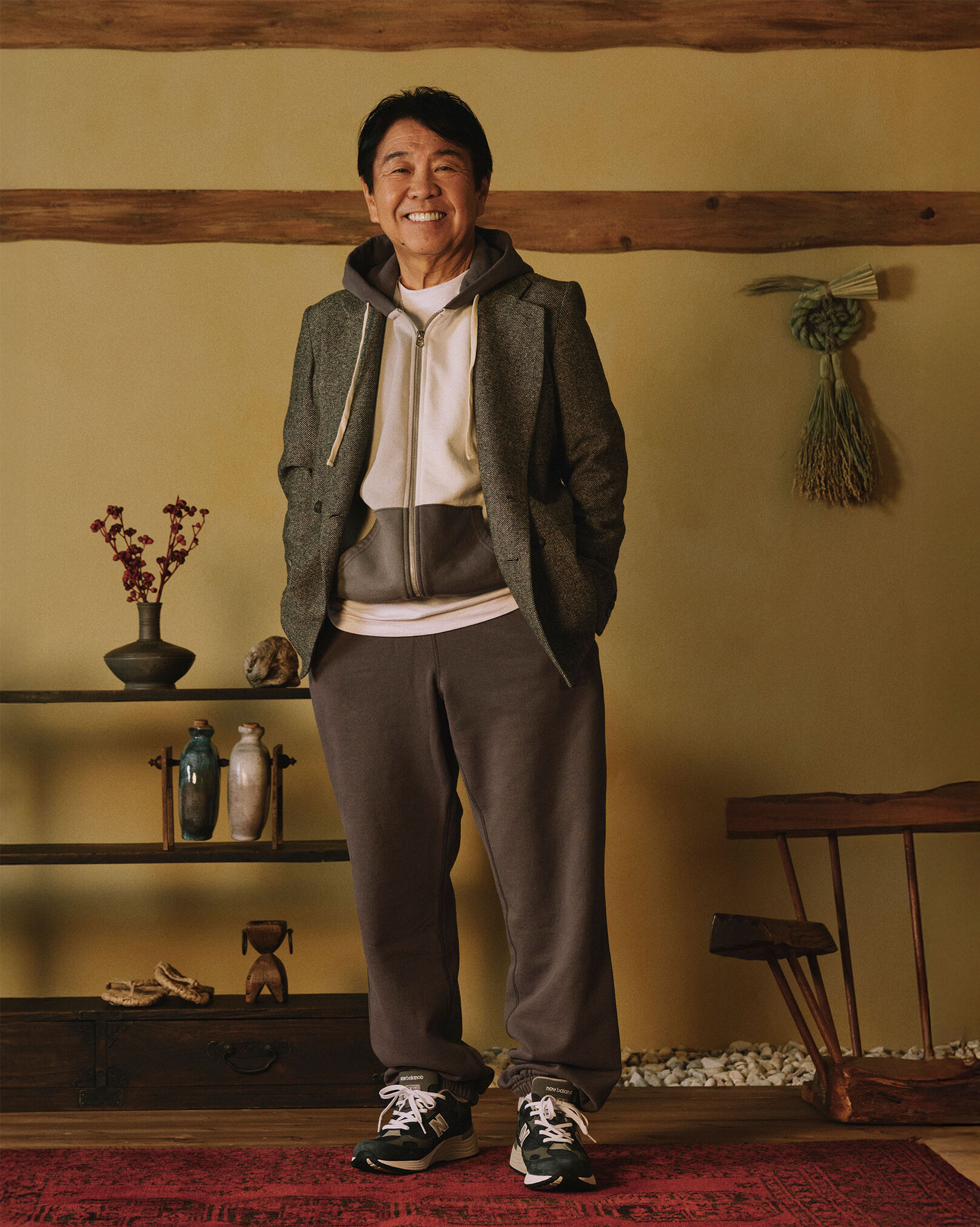 New Balance &times; BEAMS Made in U.S.A. Apparel Collection Look1