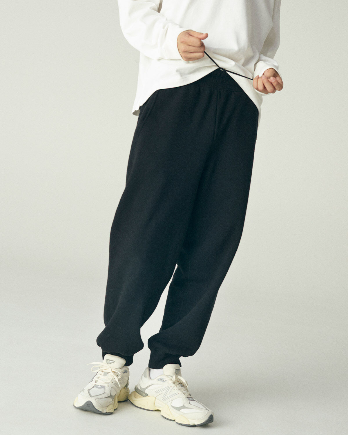 NB GREY リブパンツ(リラックス)