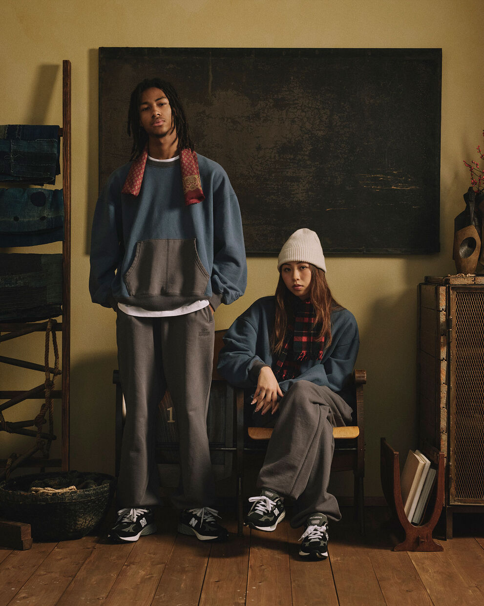 New Balance &times; BEAMS Made in U.S.A. Apparel Collection Look2