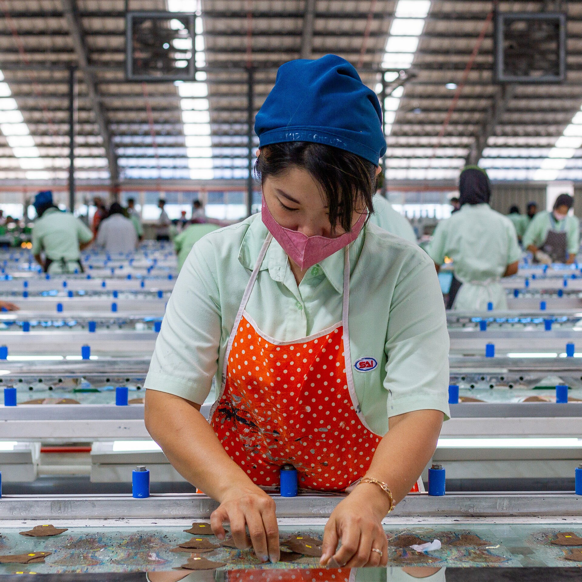 Female working in factory 