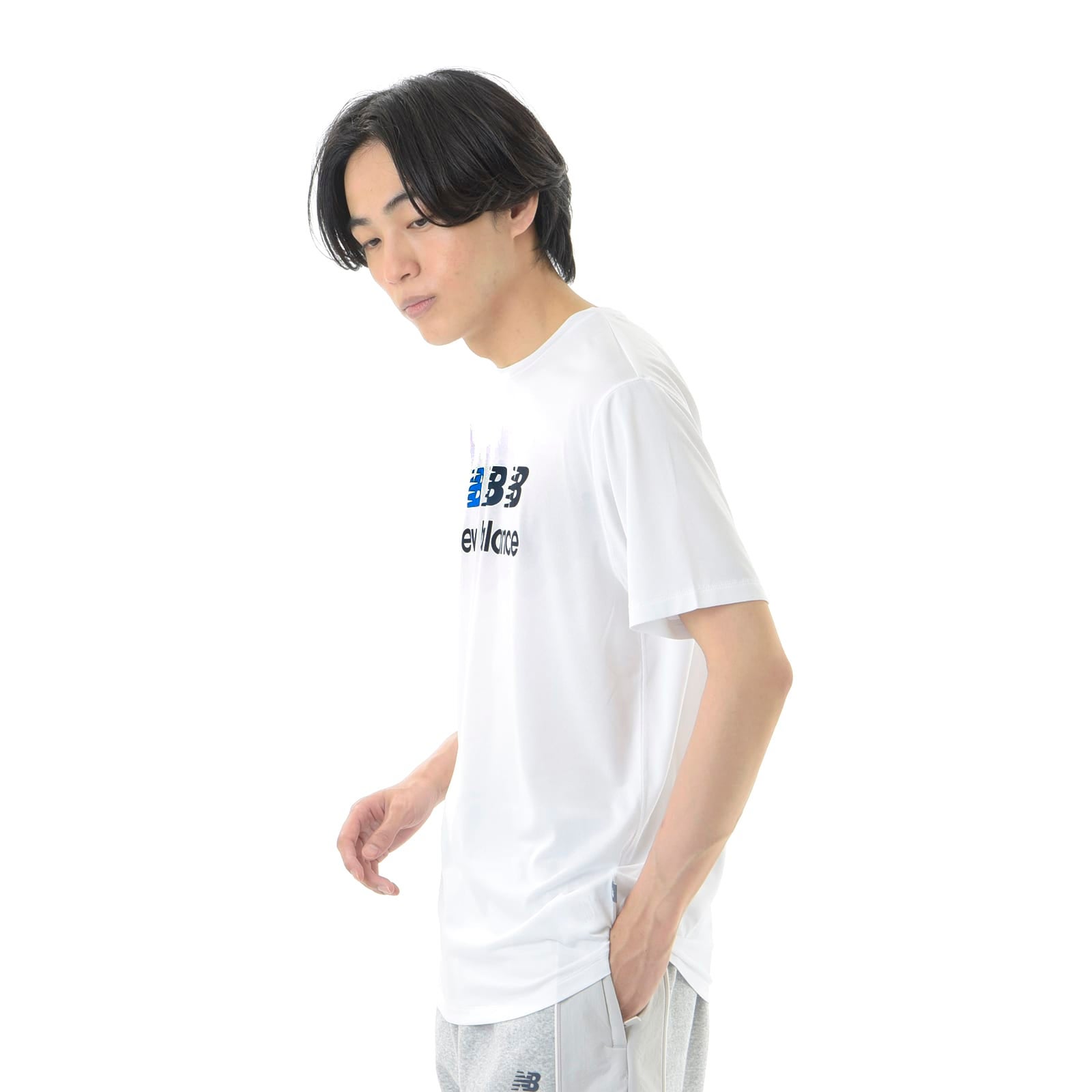 表演图形短袖T恤 (三重LOGO)