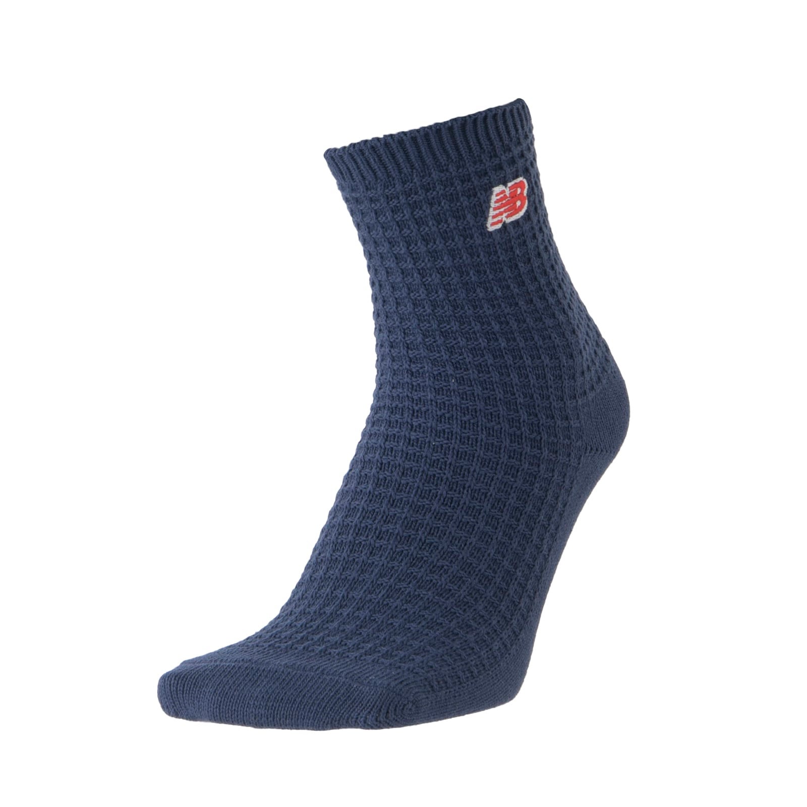 Waffle knit ankle 2P socks