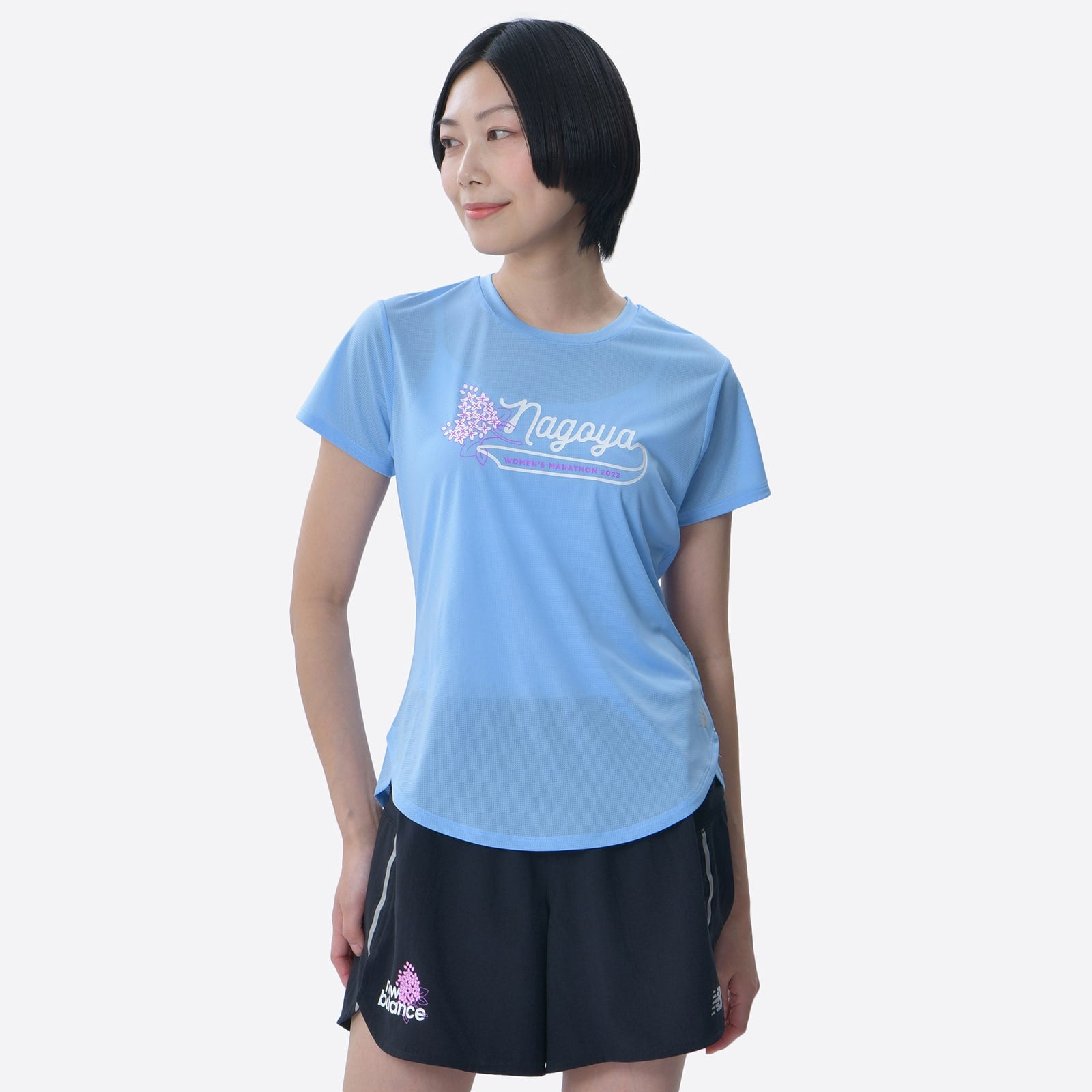 名古屋ウィメンズマラソン フローラルショートスリーブTシャツ
