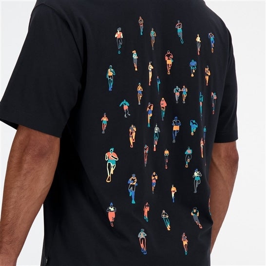 New Balance Runners 짧은 슬리브 티셔츠