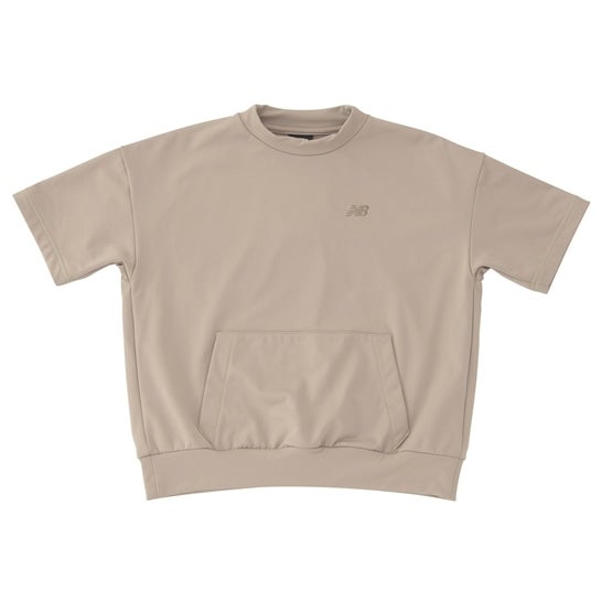 Moisture-wicking, quick-drying sweatshirt-style short-sleeve T-shirt
