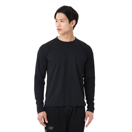 Black Out Collection Poly Waffle Long Sleeve Shirt
