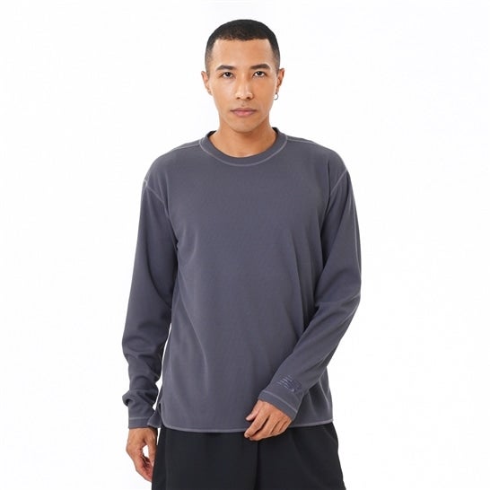Black Out Collection Poly Waffle Long Sleeve Shirt