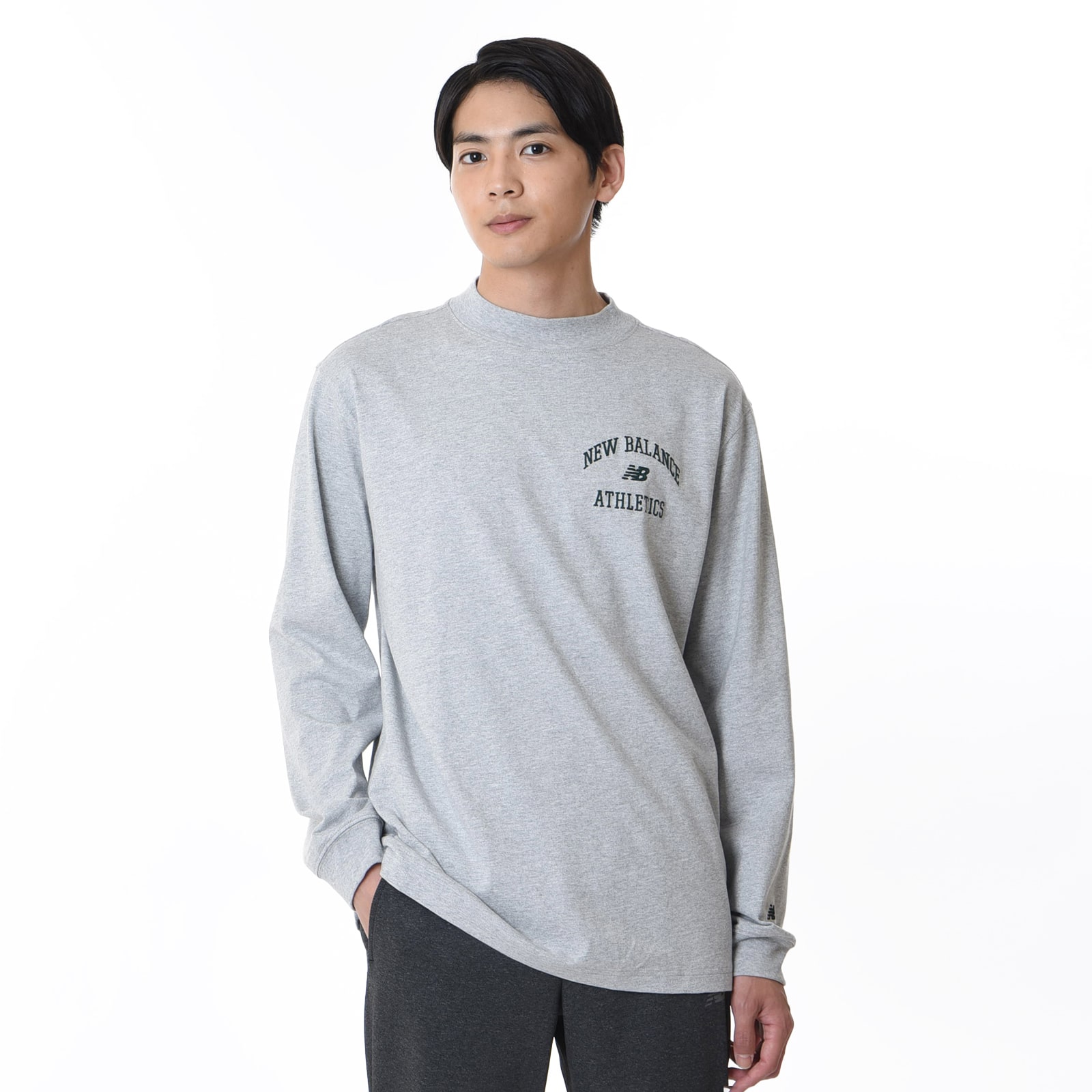 Athletics Varsity モックネック ロングスリーブTシャツ-