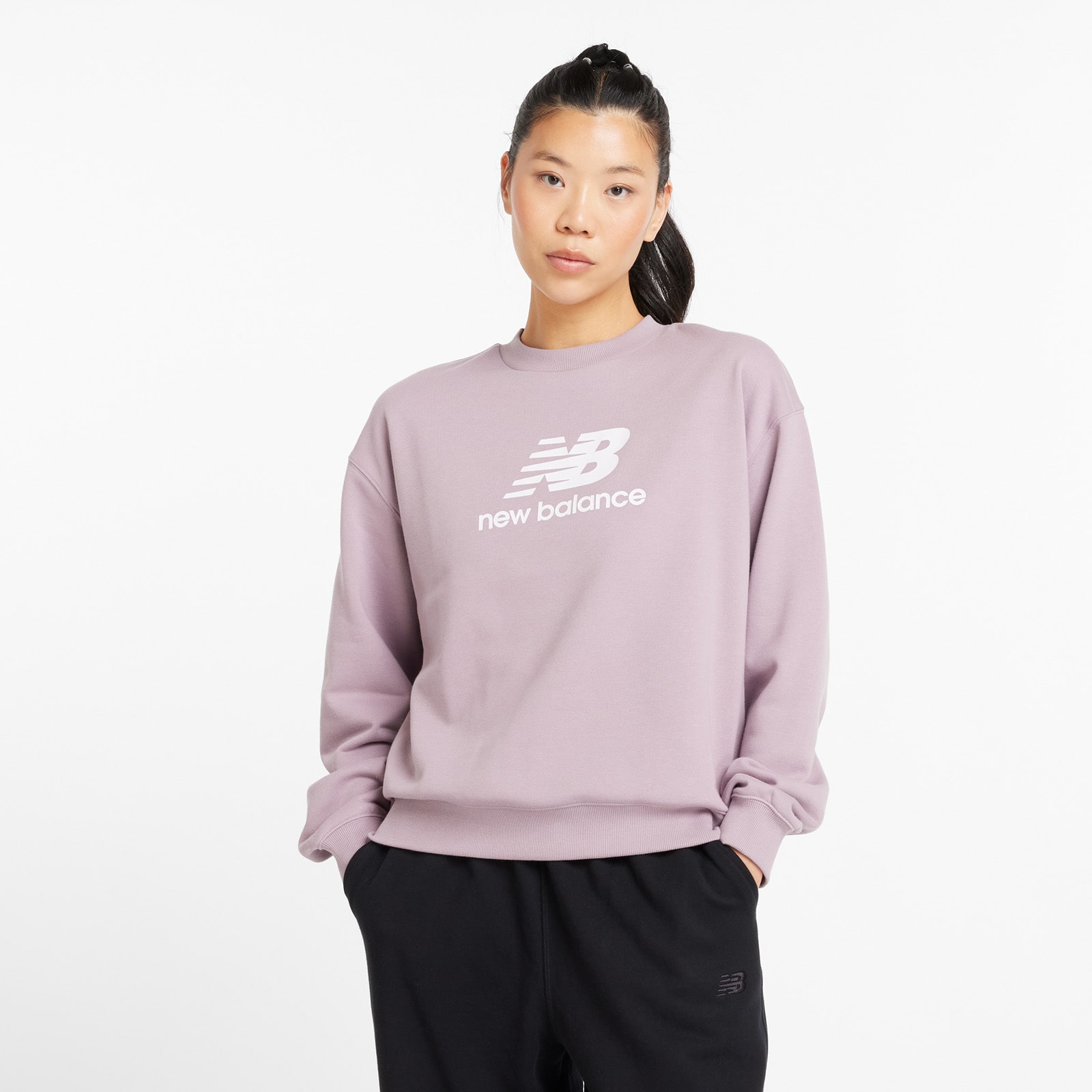 Sport Essentials Stacked Logo フレンチテリークルー(裏起毛)