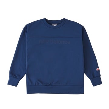 Moisture-wicking, quick-drying, linear logo sweatshirt crew