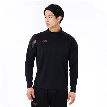 Black Out Collection Jersey Half Zip Top with Lightly Brushed Lining