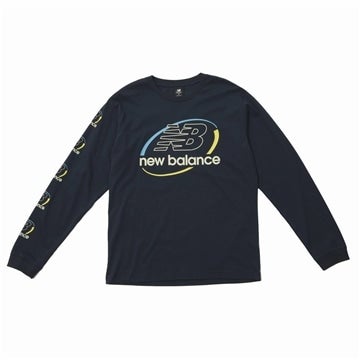 NB Athletics サーキュラースタックドNBロゴ ロングスリーブTシャツ