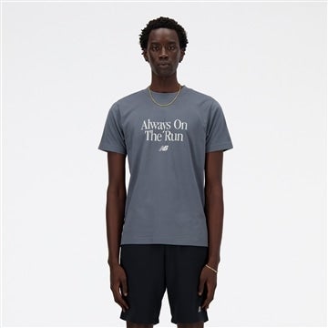 New Balance Run Slogan Relaxed Short Sleeve T-Shirt