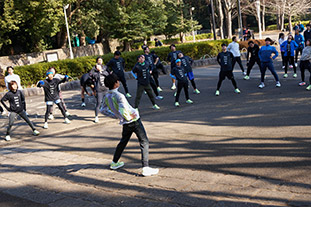 準備運動の様子