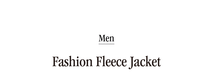 Men | Fashion Fleece Jacket