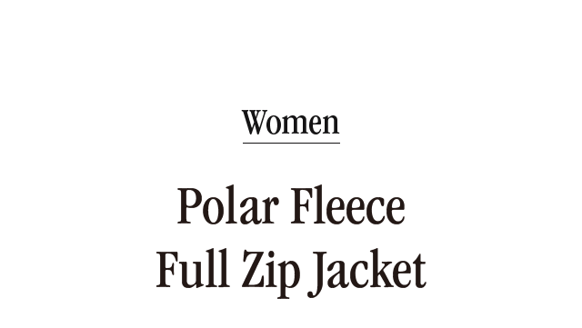 Women | Polar Fleece Full Zip Jacket