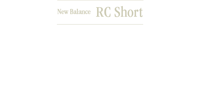 New Balance RC SHort | running ＆ training Scene