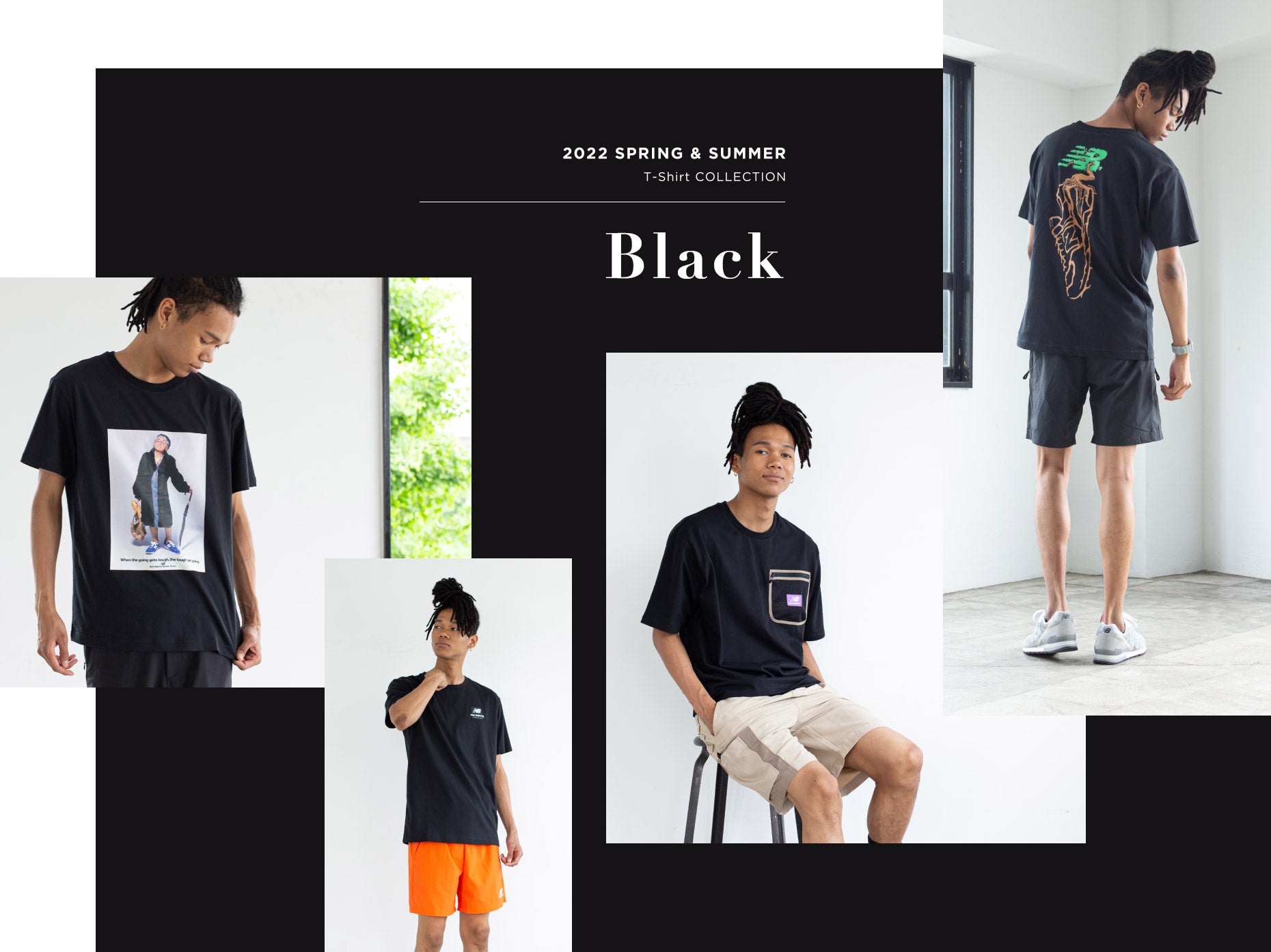 2022 Spring and Summer T-Shirt Collection, Black